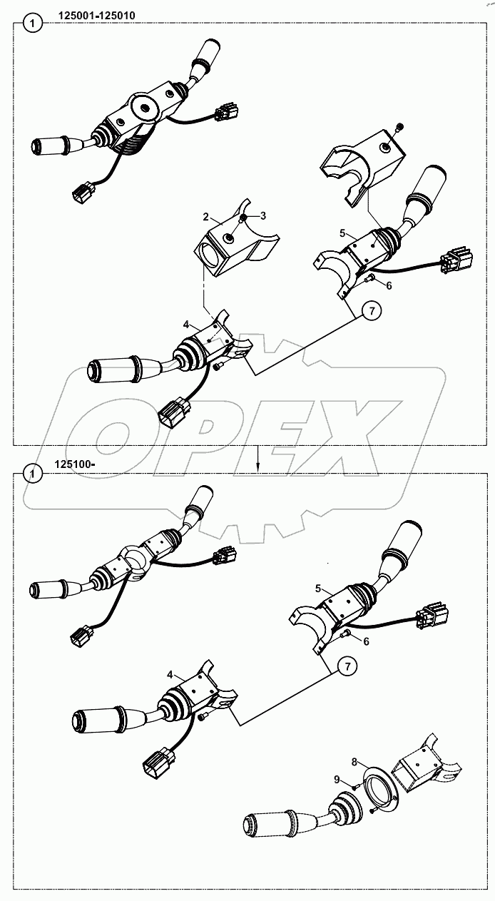  CONTROL LEVERS 125001 -