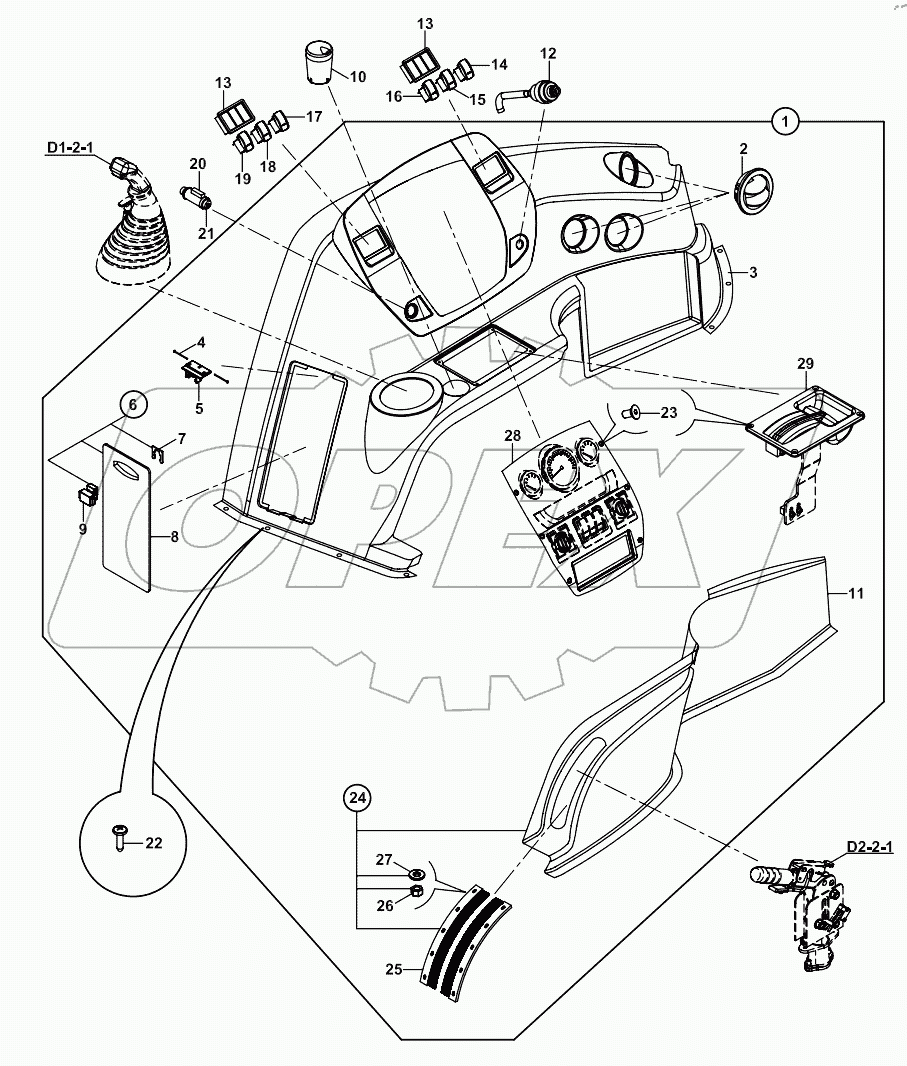  COVER, SIDE, RIGHT, LEVERS 125001 -