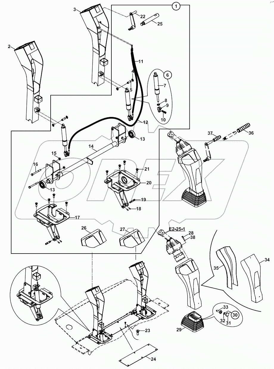  JOYCTICK MECHANISM, BACKHOE 125001 -
