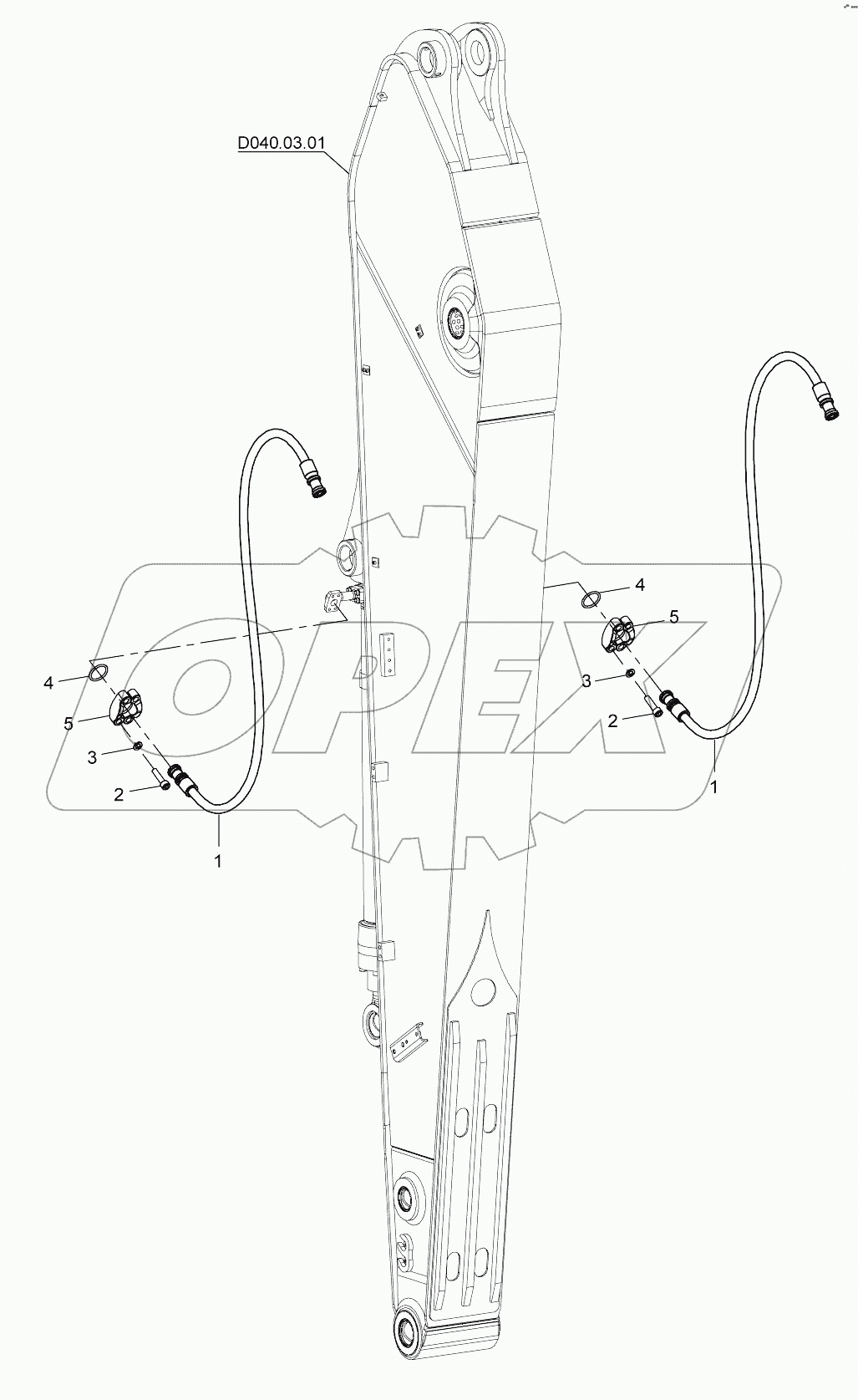  ATTACHMENT HYD. PIPING, ARM (3.5m)