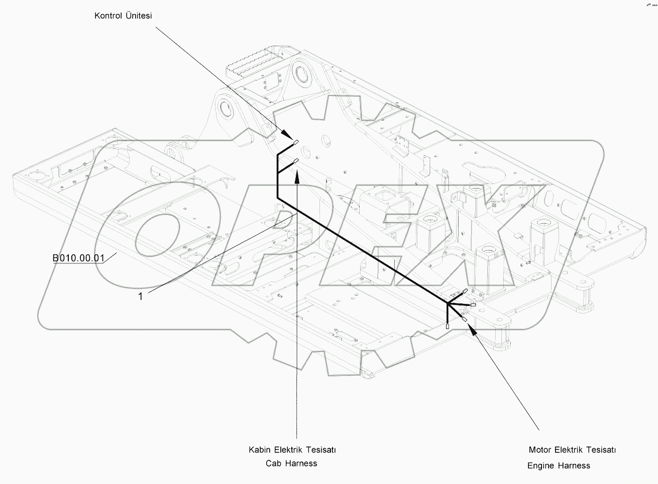  ENGINE HARNESS, FRAME