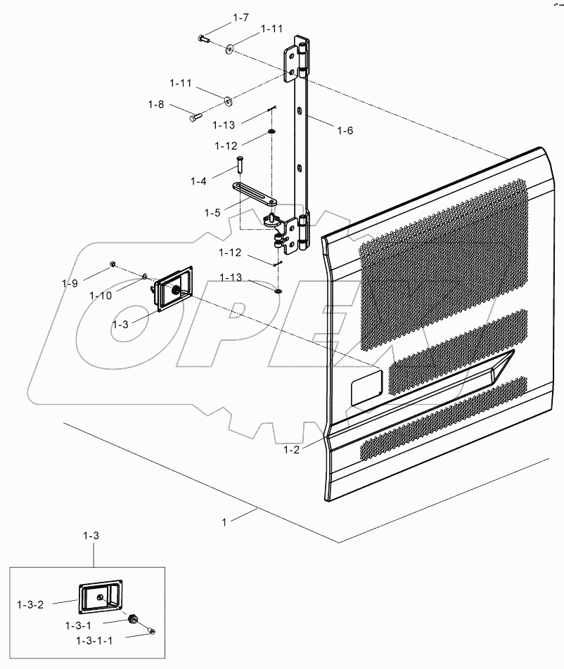  DOOR MOUNTING, LH, TROPICAL (OP)