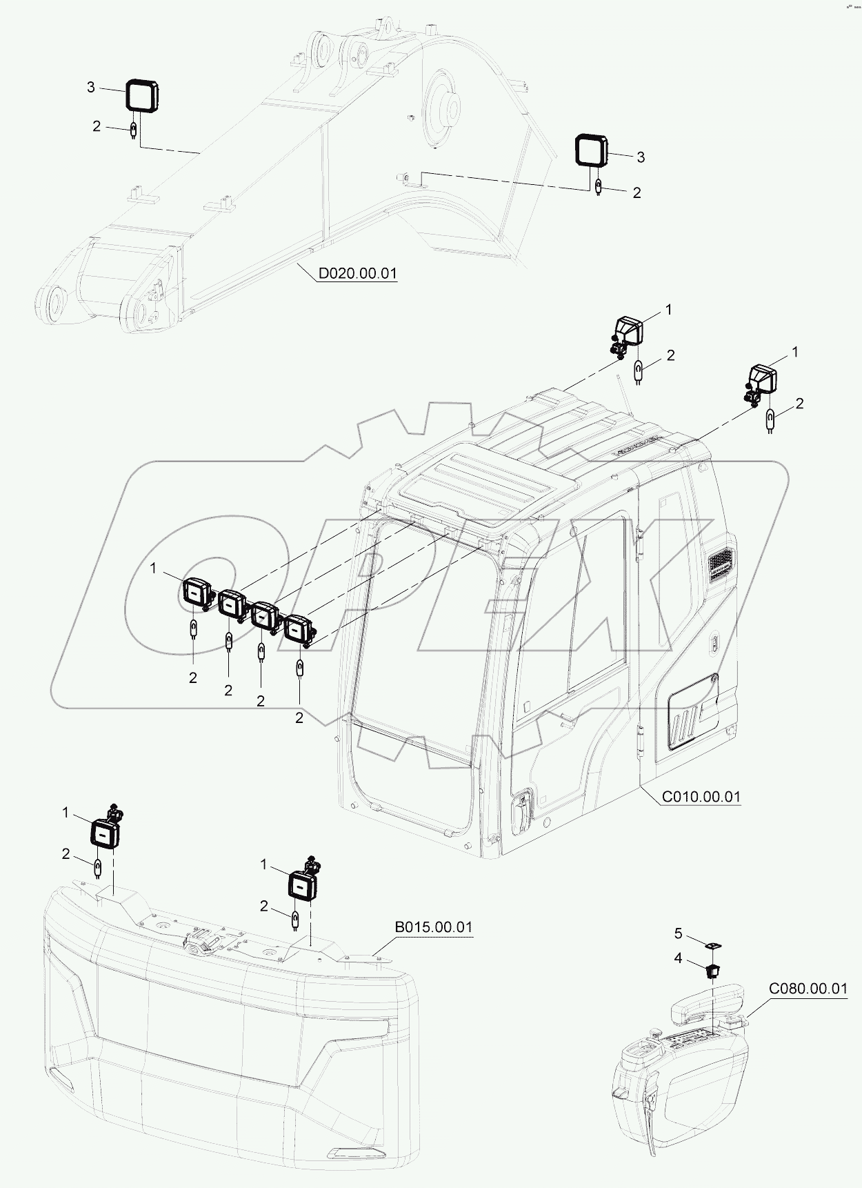  LIGHTING GROUP, WITH HALOGEN