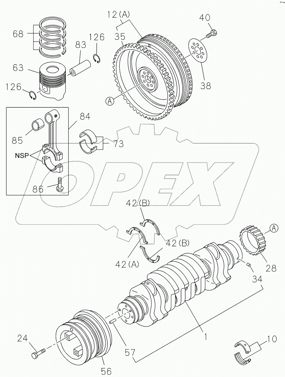  CRANKSHAFT, PISTON & FLYWHEEL
