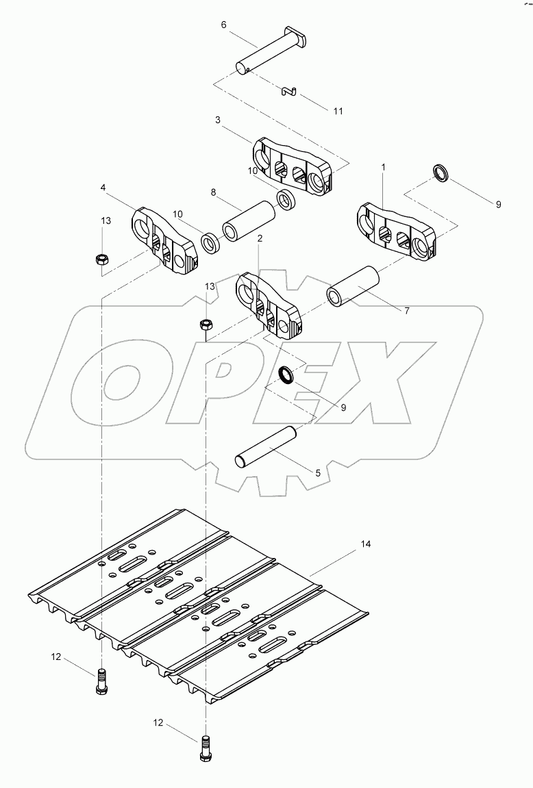  TRACK CHAIN ASSY (500mm)