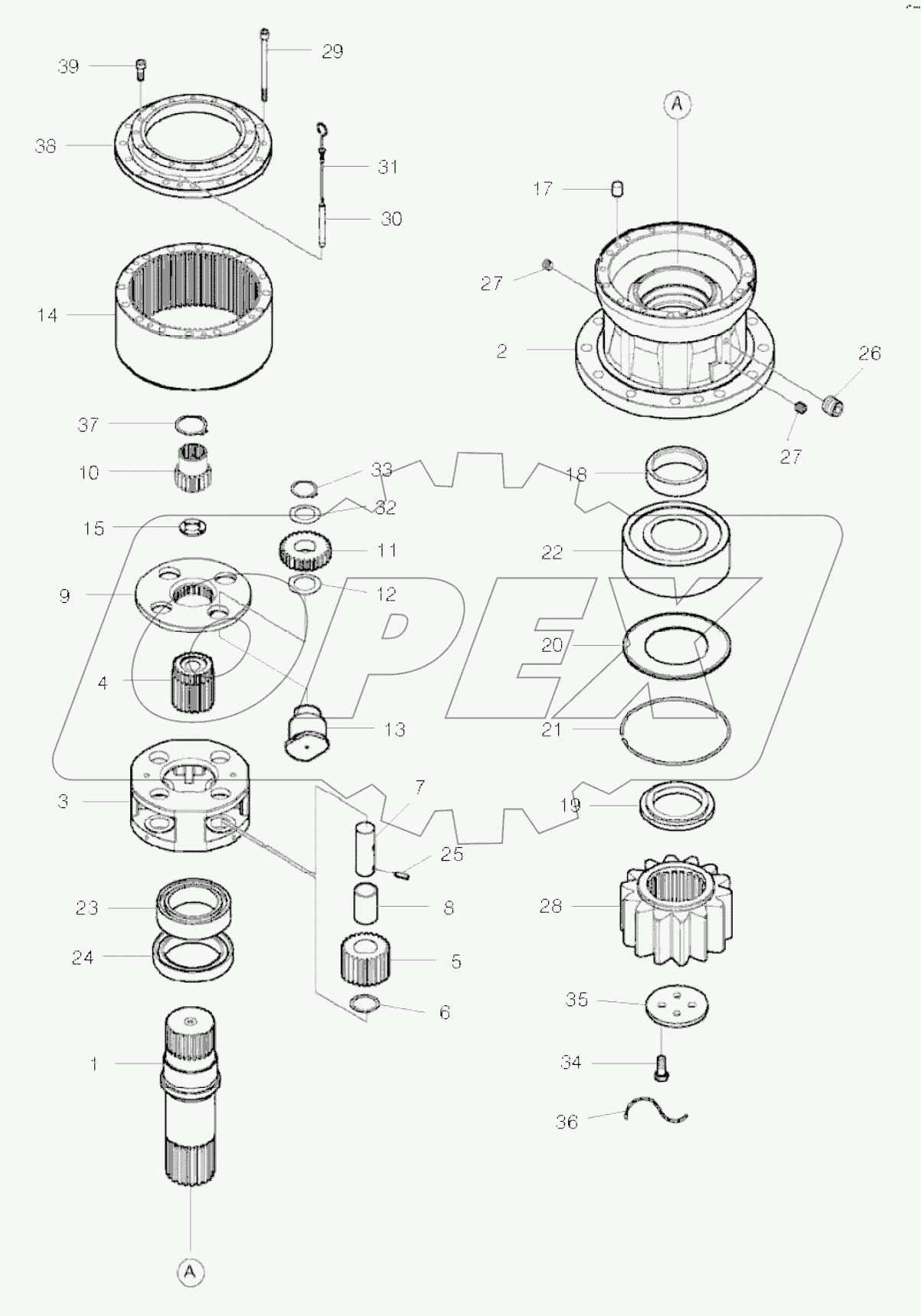  REDUCTION GEAR - SWING UNIT
