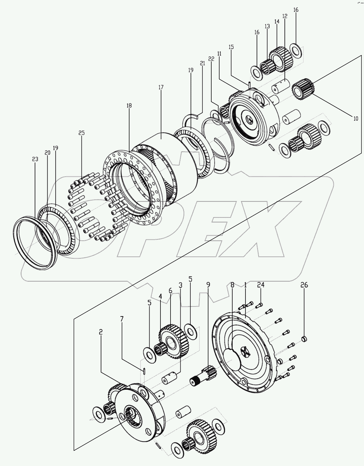  REDUCTION GEAR - TRAVEL UNIT