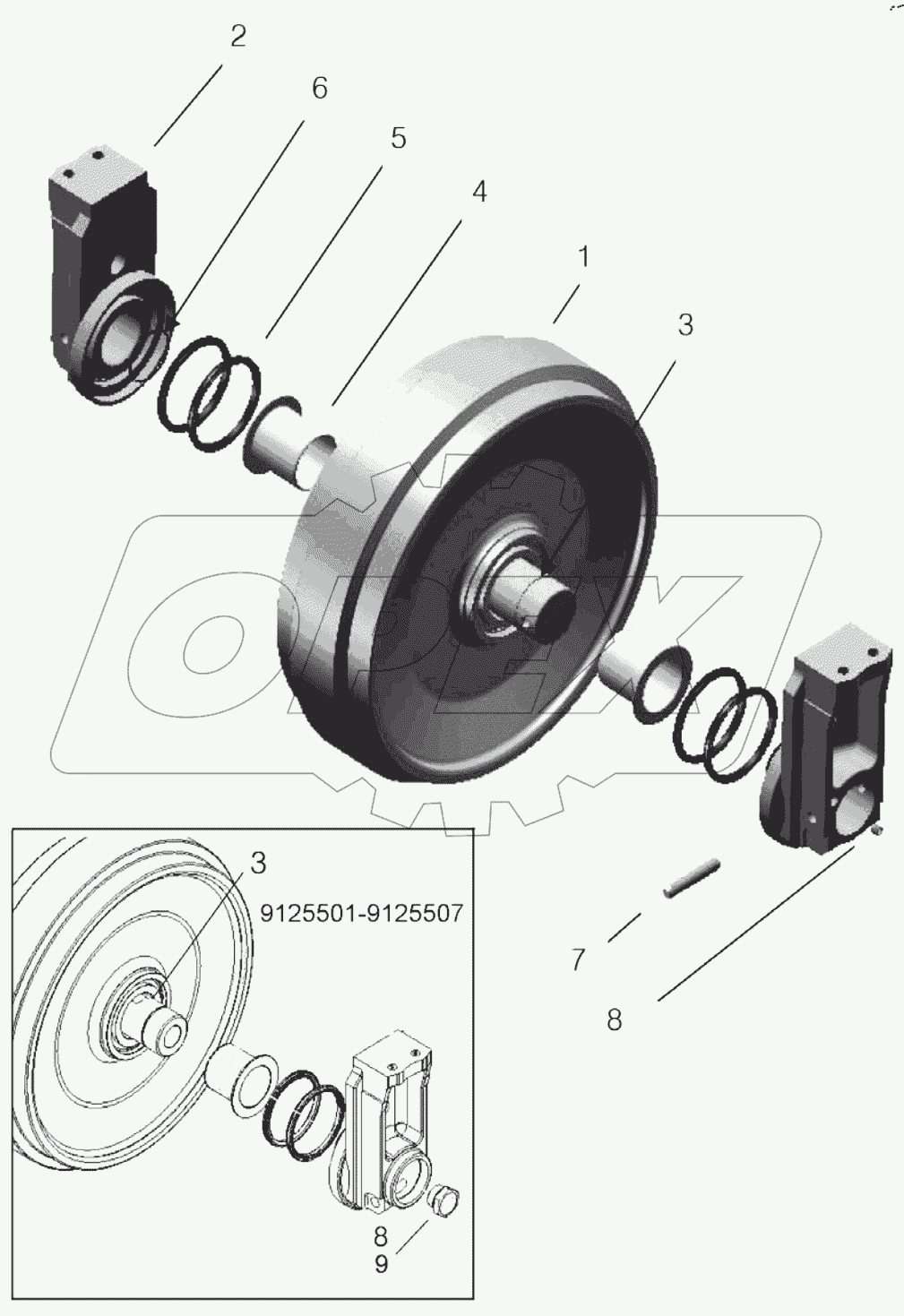  IDLER ASSY 9125501 - 9125507