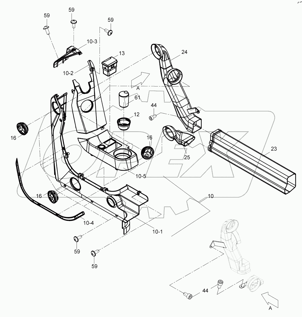  CONSOLE ASSY, FRONT E125117 -