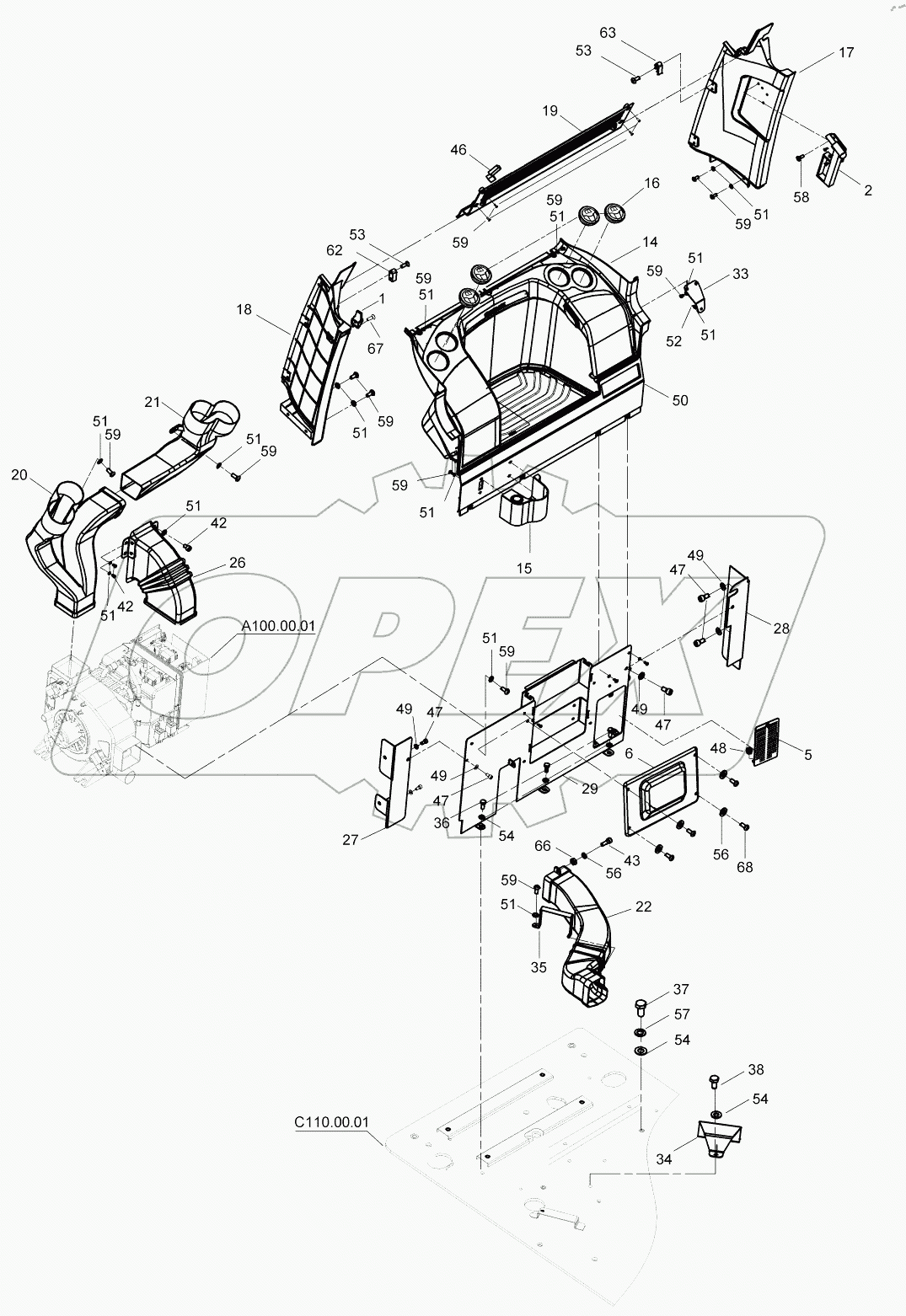  CONSOLE ASSY, REAR B125601 - E125116