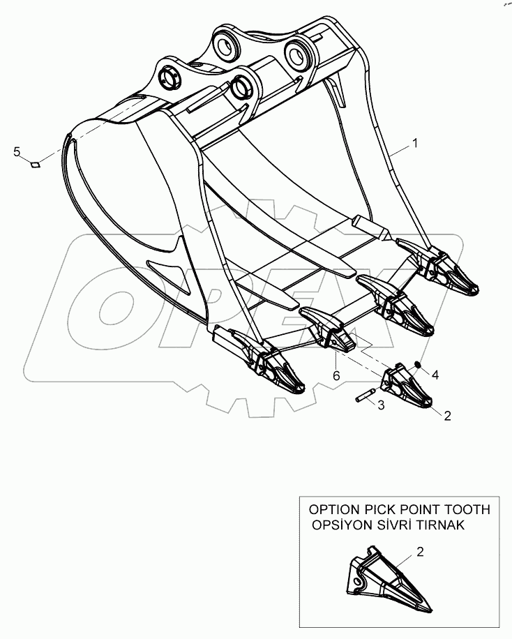  BUCKET, ROCK (1.5m) 9125501 -