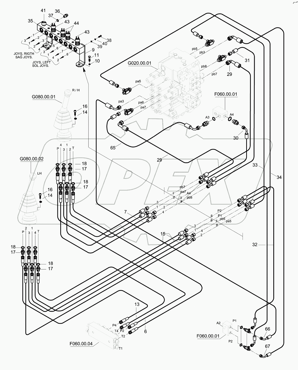  PILOT HYD. PIPING, ATTACHMENT (1) B125656 -