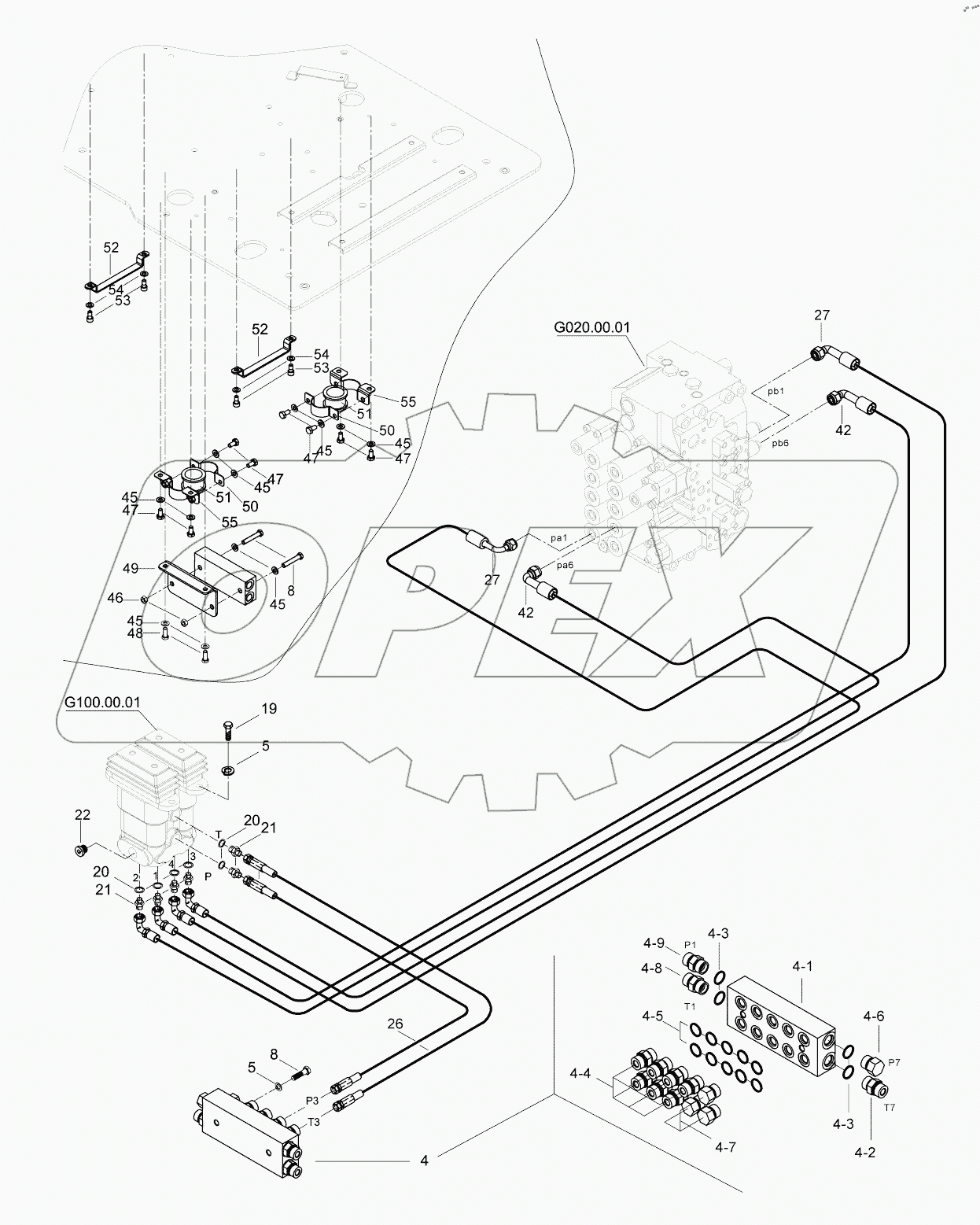  PILOT HYD. PIPING, ATTACHMENT (2) B125656 - B125680