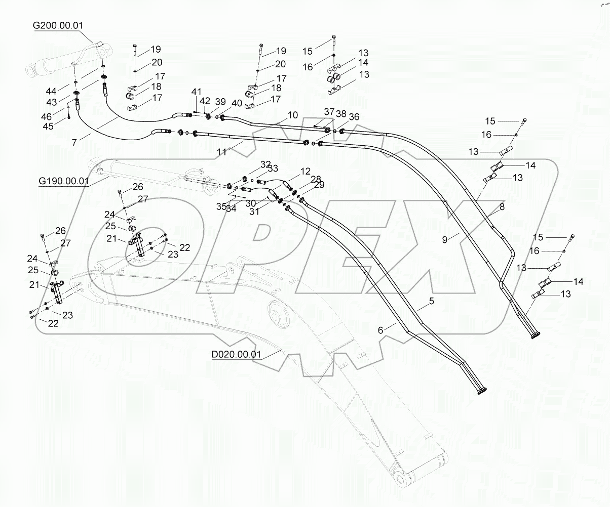  ATTACHMENT PIPING (2.5m) 9125501 - D125263
