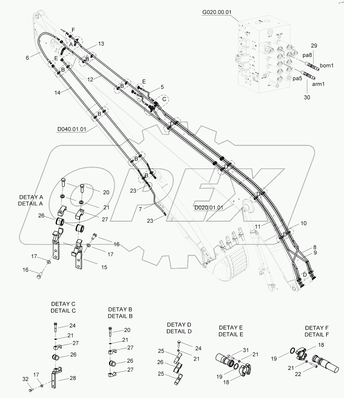  ATTACHMENT PIPING (7.8m, LR) 9125501 - E125196