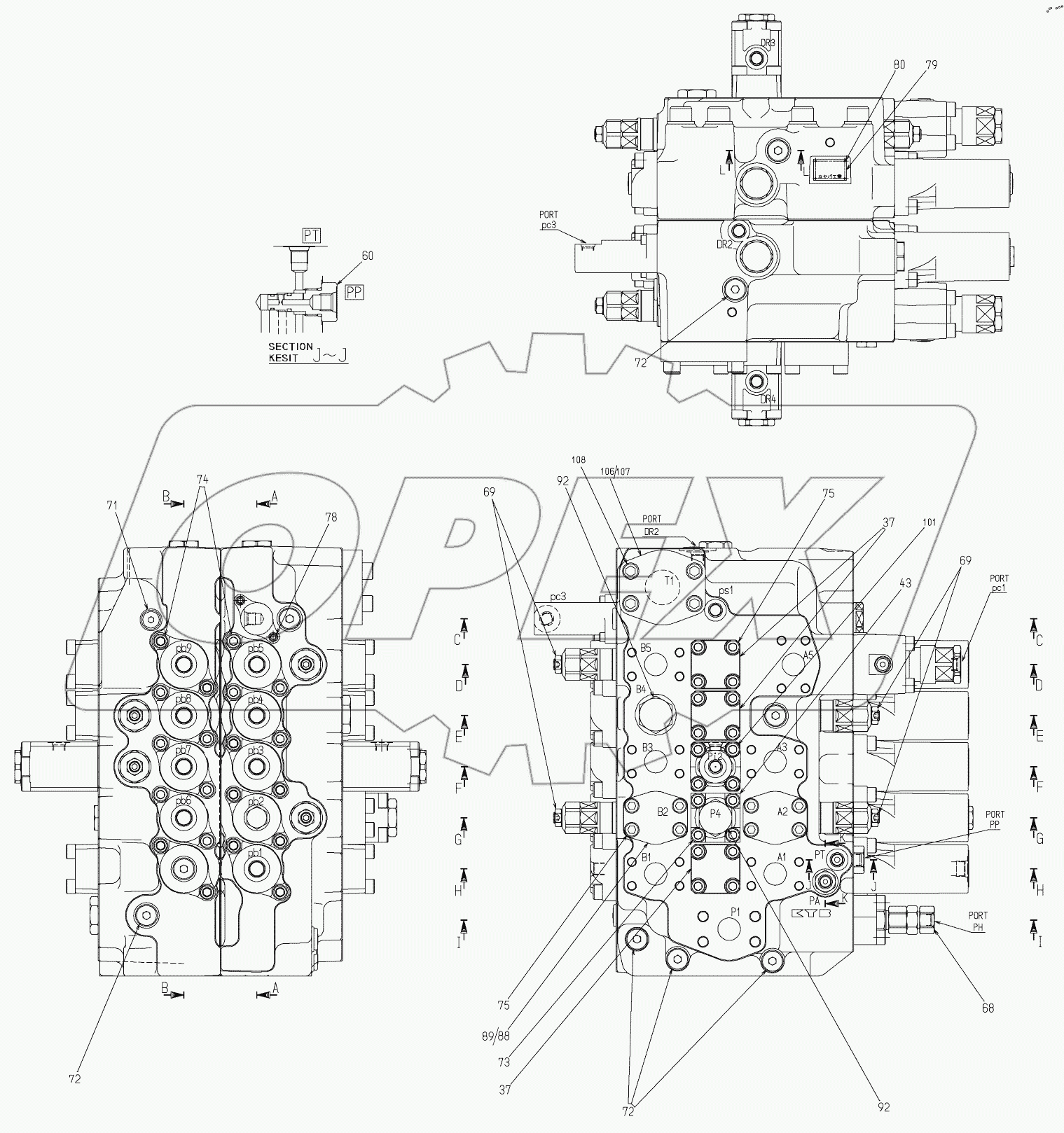  MAIN CONTROL VALVE (1) 9125501 -