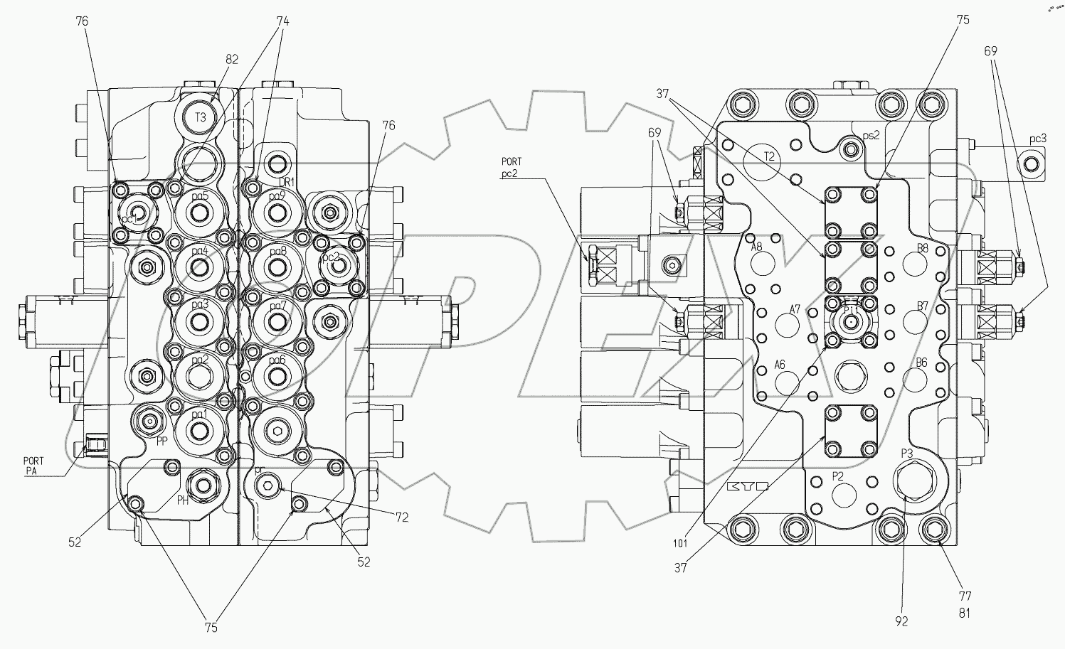  MAIN CONTROL VALVE (2) 9125501 -