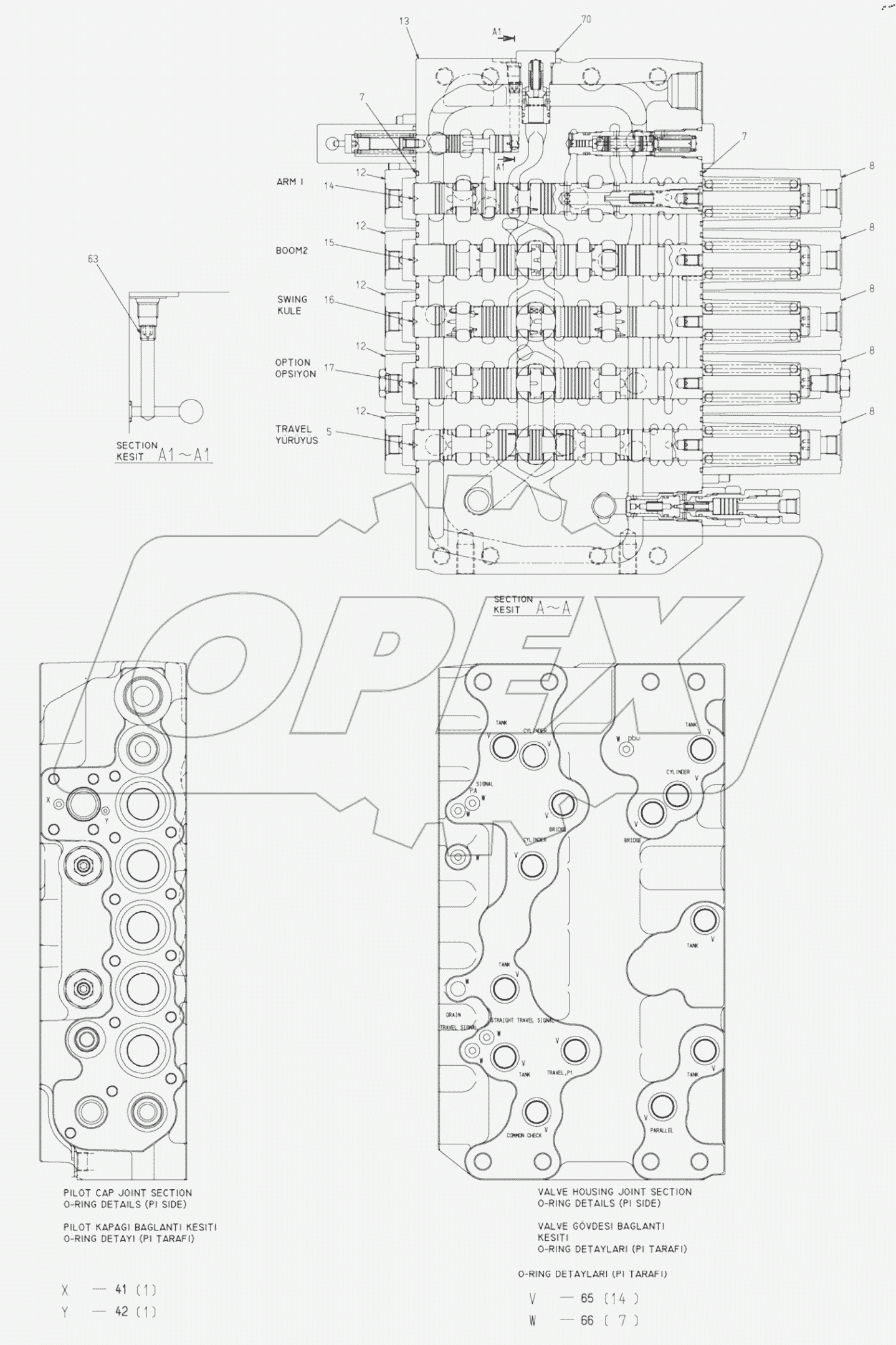  MAIN CONTROL VALVE (3) 9125501 -