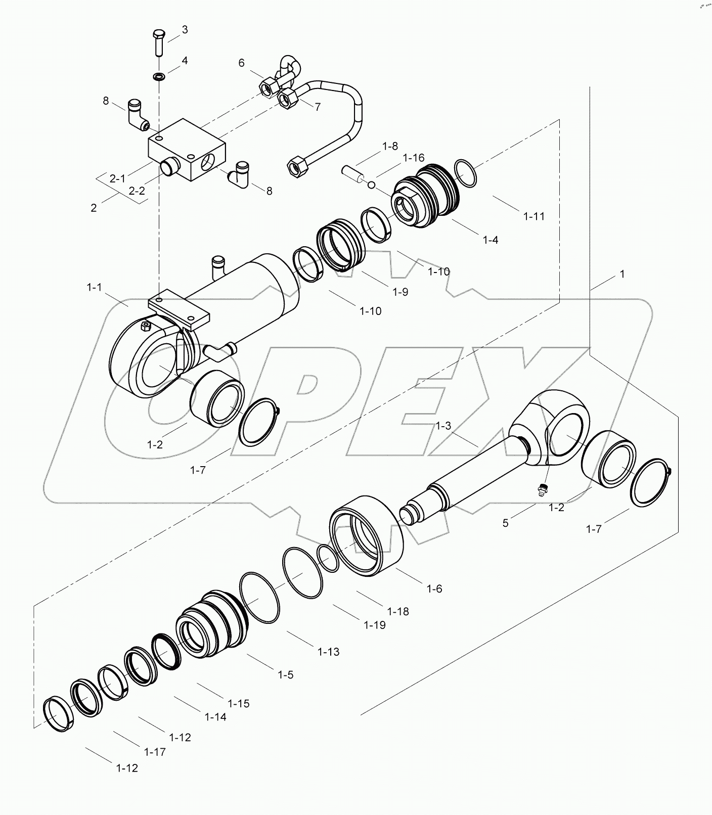 QUICK COUPLER CYLINDER (OP) 9125501 - F125454