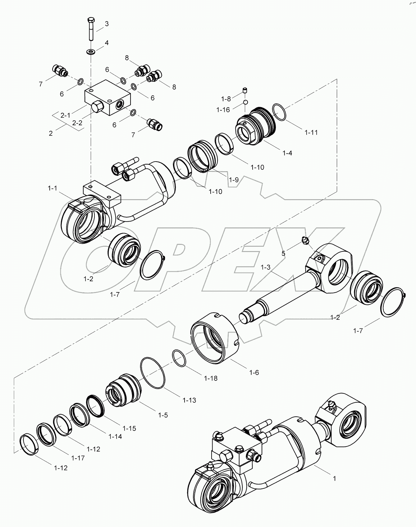  QUICK COUPLER CYLINDER (OP) F125455 -