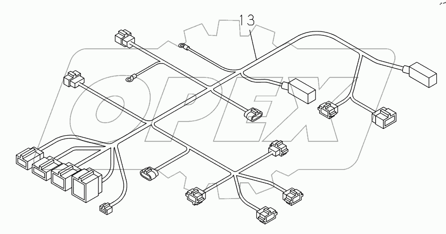  ENGINE WIRING HARNESS 9125501 -