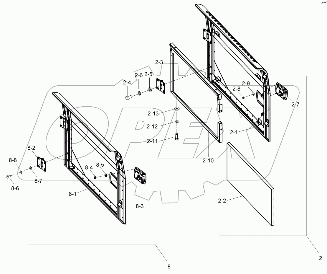  DOOR MOUNTING, LH 9125501 - 9125514