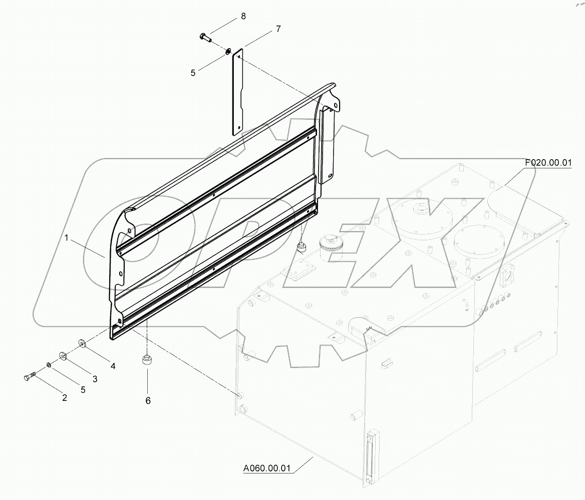  TANK COVER MOUNTING 9125515 - B125665
