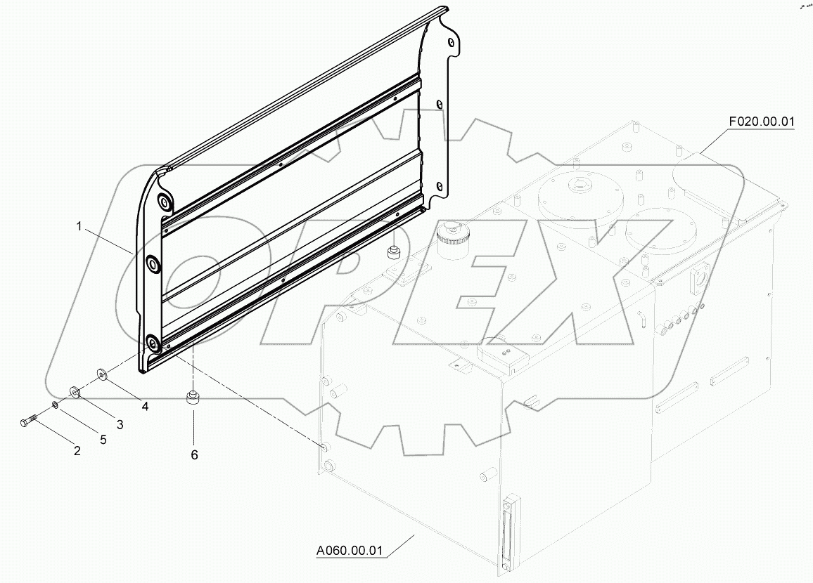  TANK COVER MOUNTING B125666 -