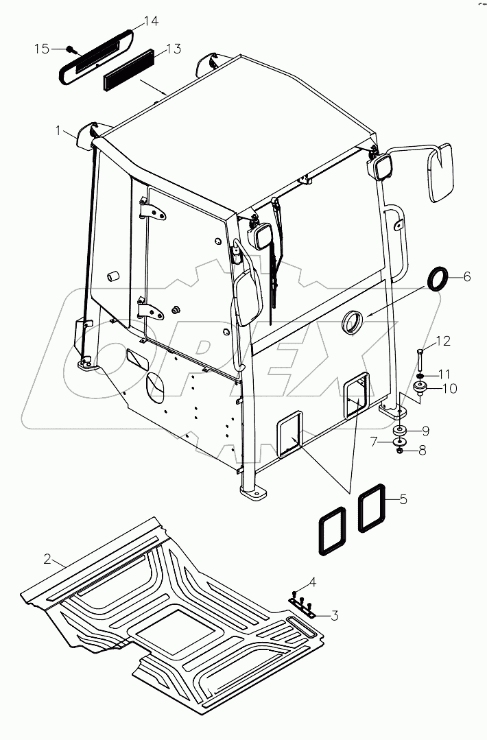  OPERATOR CAB, LEVERS MECHANISM