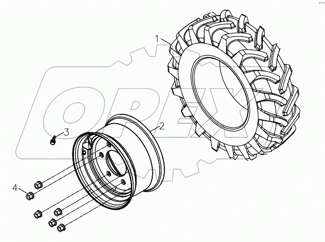  WHEEL & TYRE ASSEMBLY, FRONT, REAR