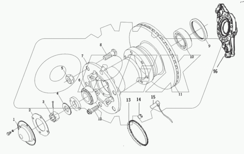  HUB AND BRAKE DRUM ASSEMBLY
