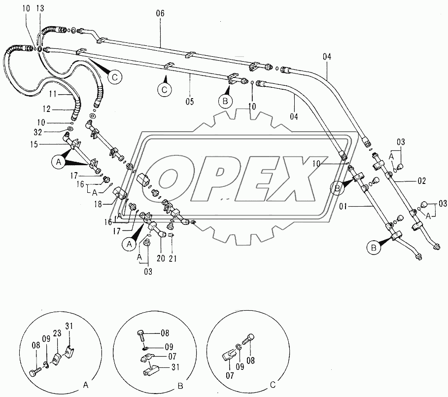 FRONT PIPINGS FOR BREAKER & CRUSHER