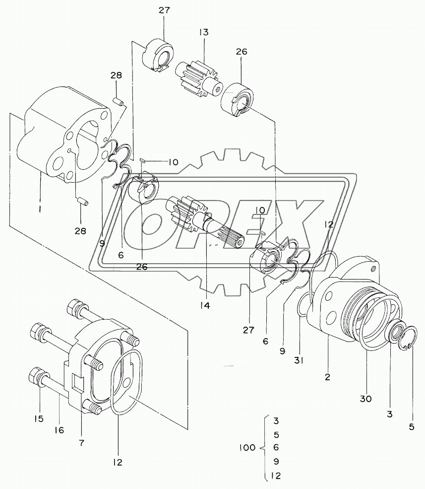 PUMP, GEAR 30001-