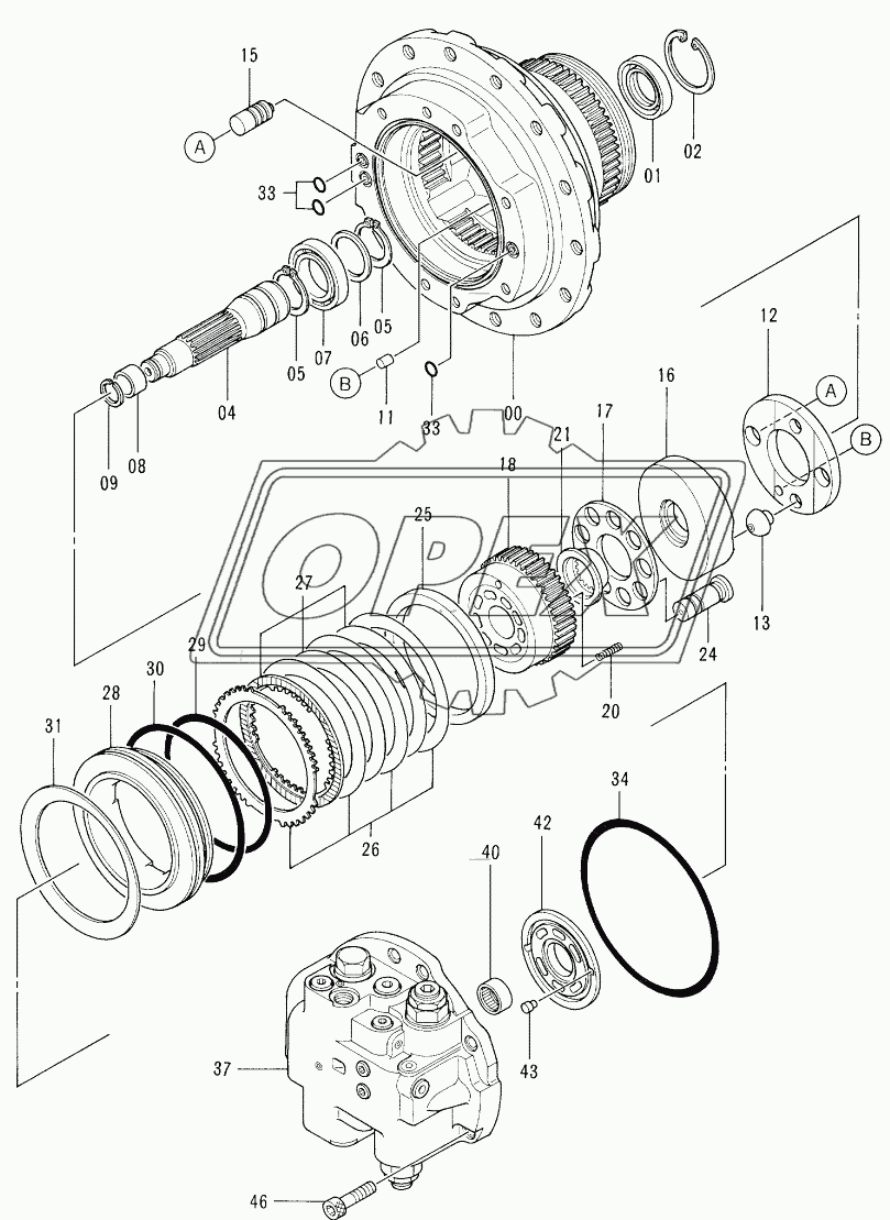 MOTOR, OIL (TRAVEL) 30001-H01177