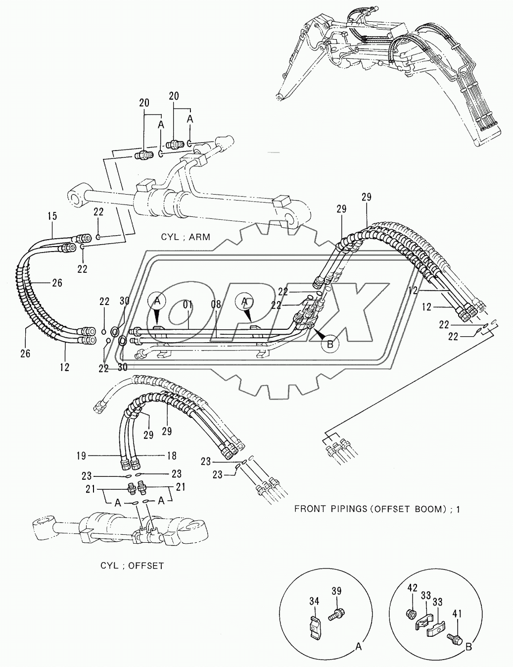 FRONT PIPINGS <OFFSET BOOM> 2