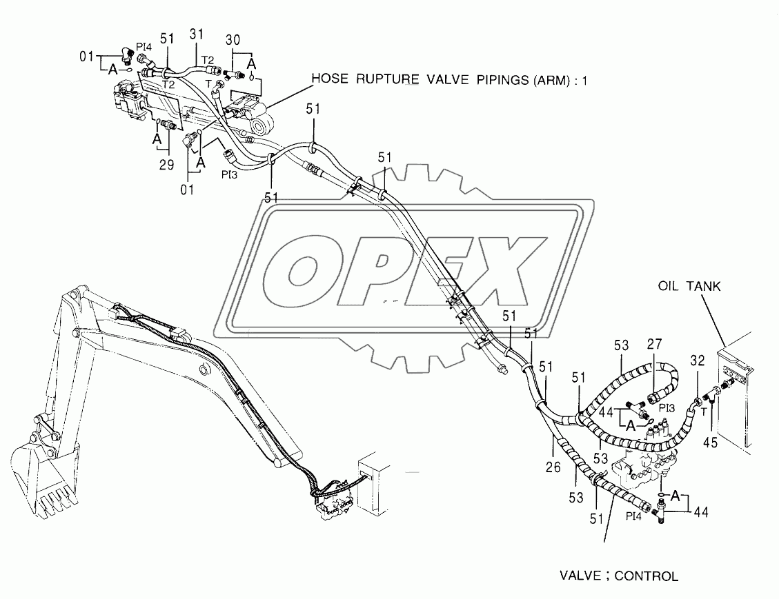 HOSE RUPTURE VALVE PIPINGS (ARM) 2