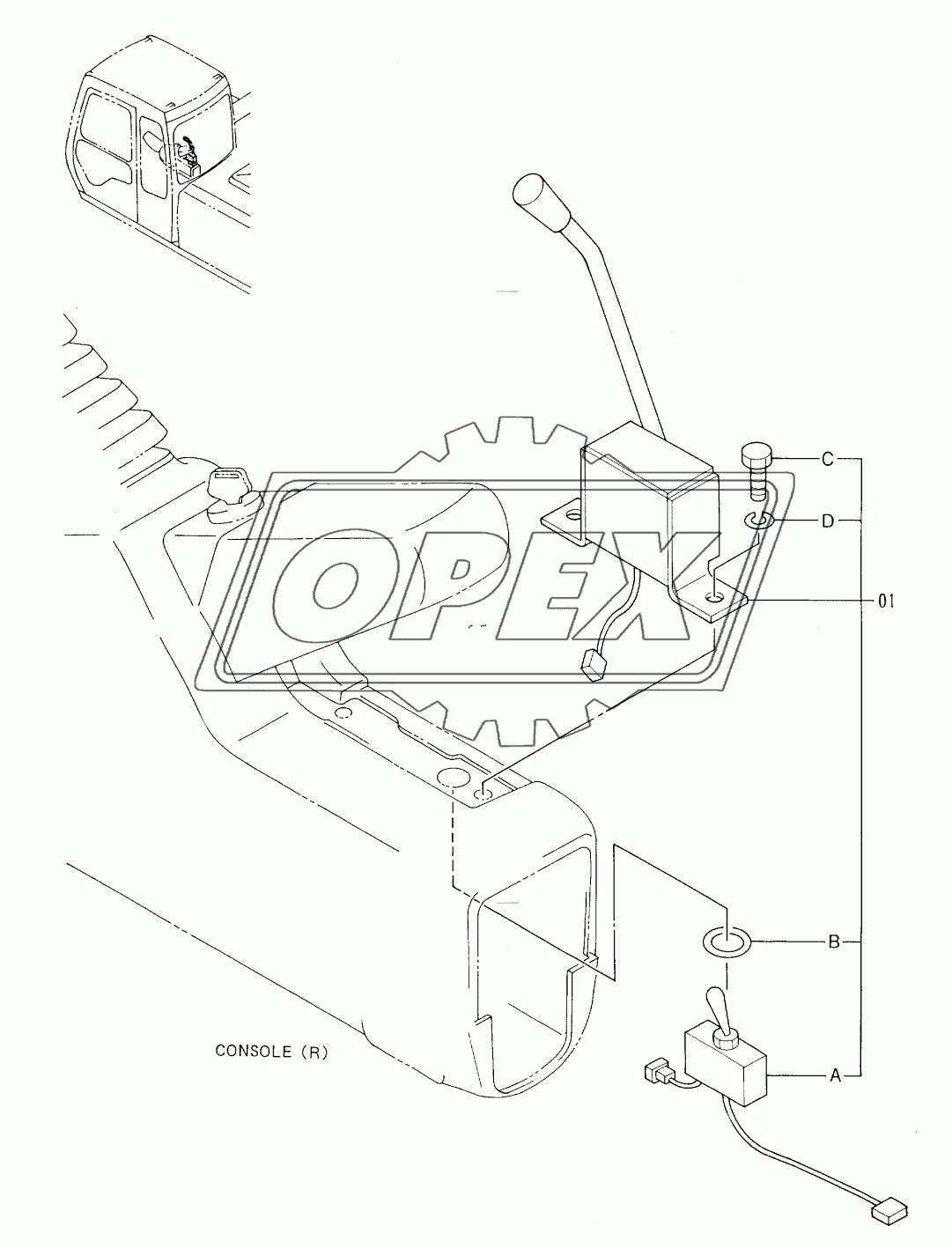 ENGINE CONTROL LEVER <OPTION>