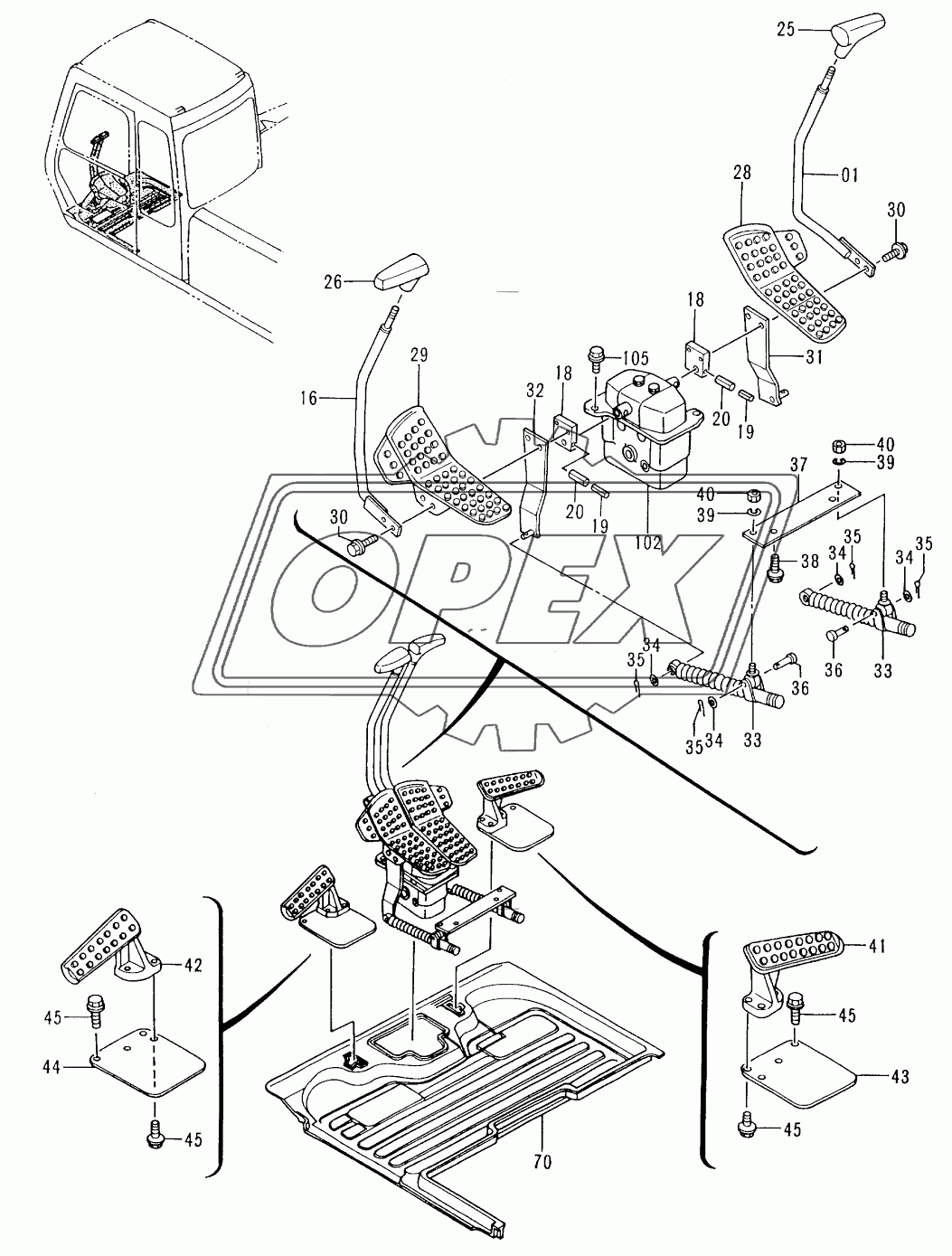 CONTROL LEVER (2) (035910 -)