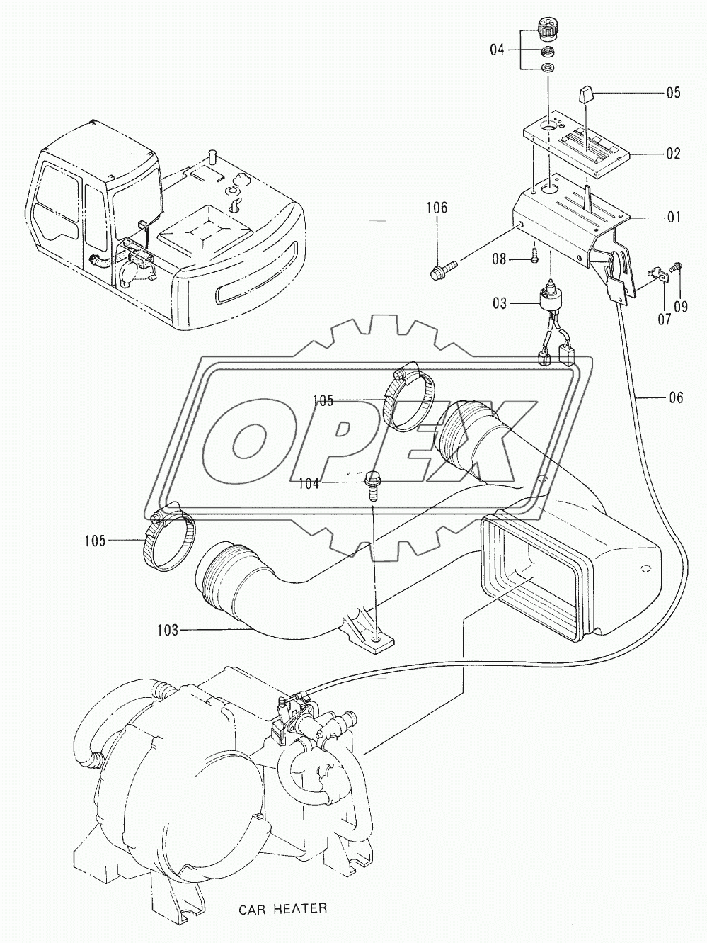 CAR HEATER PARTS (035001 - 035143)