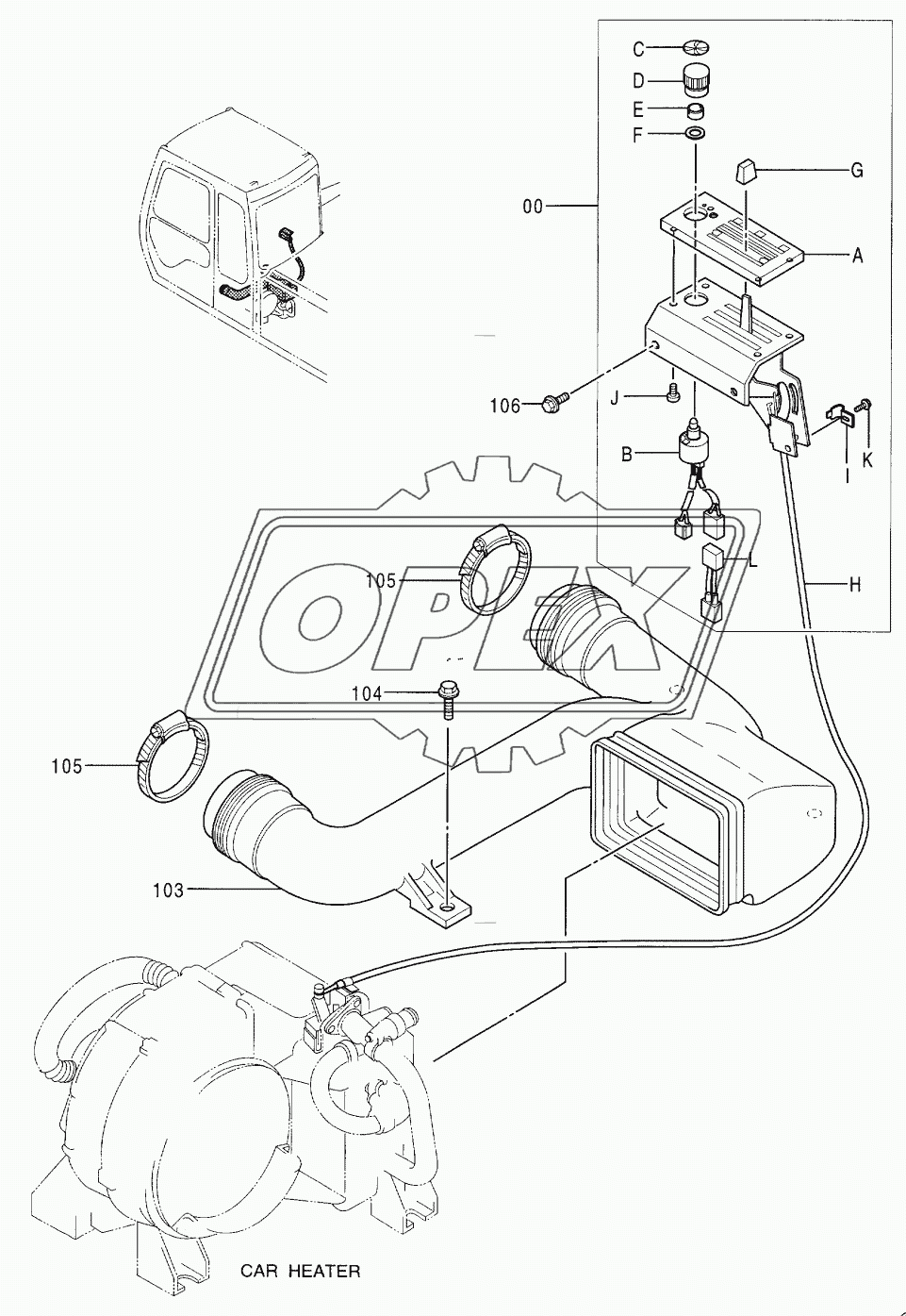 CAR HEATER PARTS (035144 - 036556)