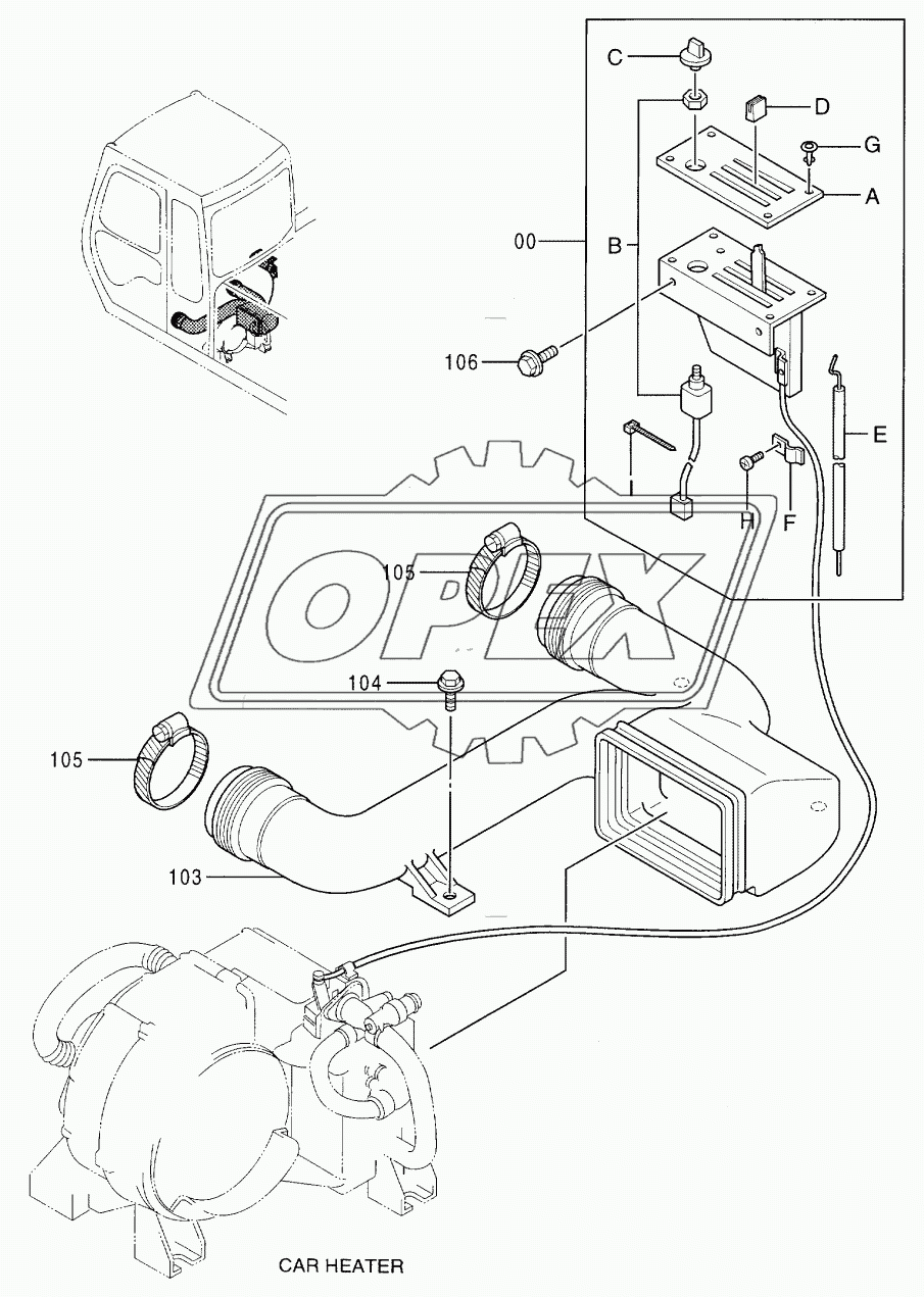 CAR HEATER PARTS (036557 -)