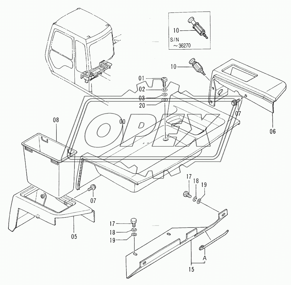 REAR COVER (INSIDE OF CAB)