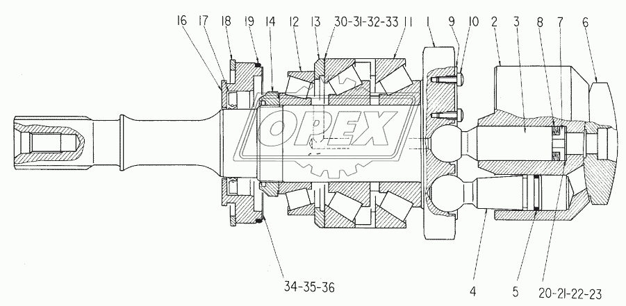 ROTARY GROUP (DRIVE SIDE)