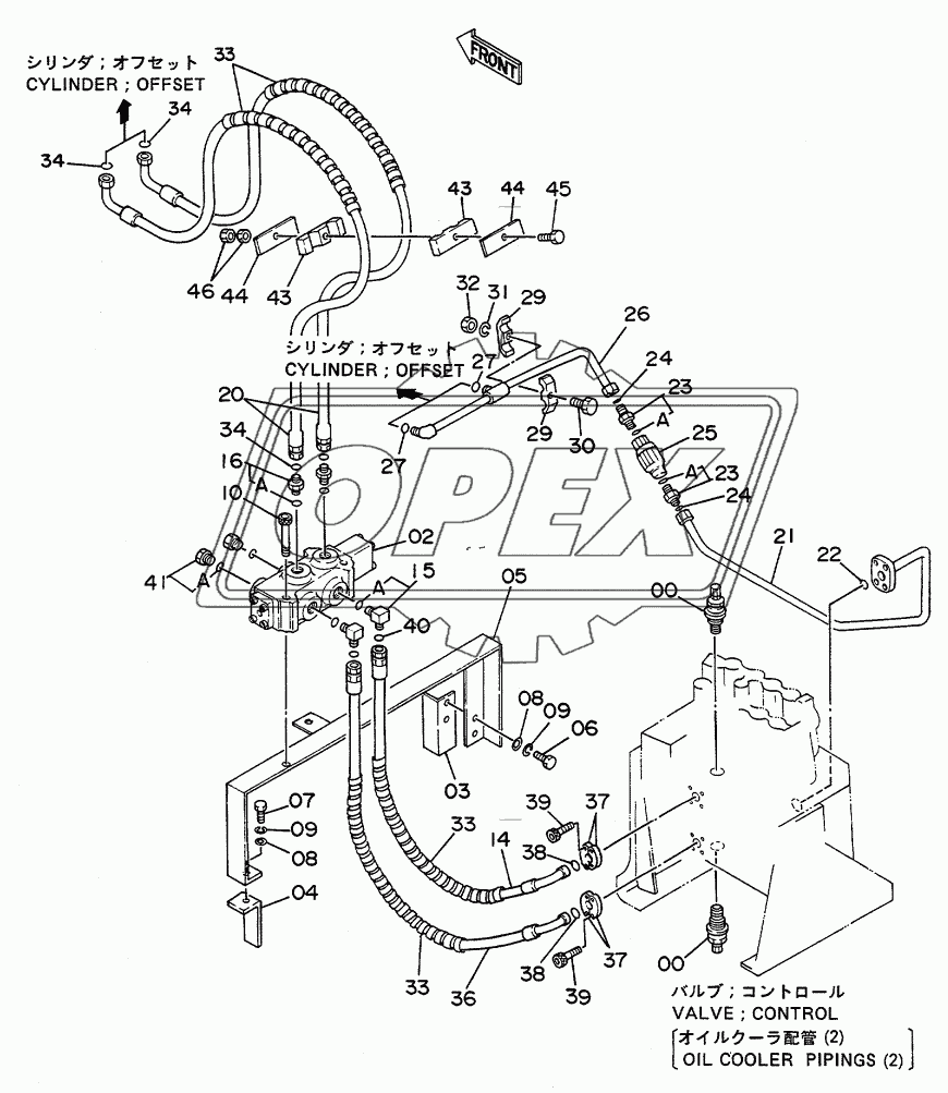 MAIN PIPINGS (OFFSET BOOM) <WITH0UT 0UTRISGER>