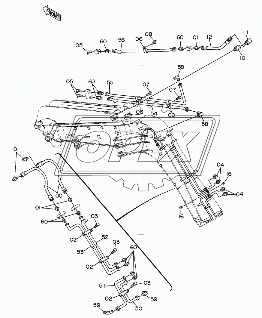 LUBRICATE PIPINGS (OFFSET BOOM)