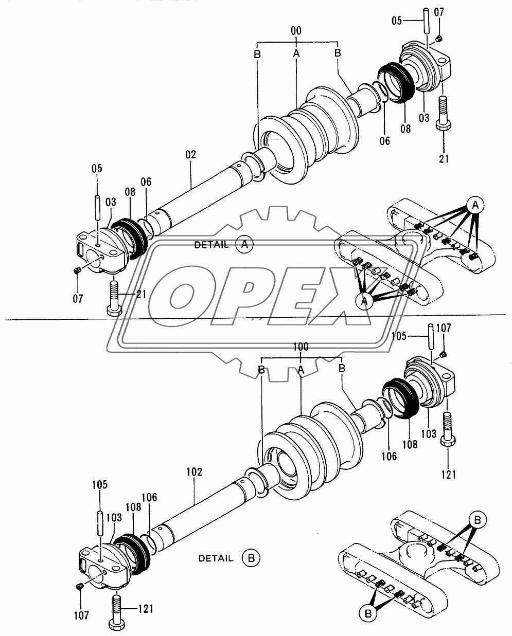 Lower Roller (Rubber Crawler)