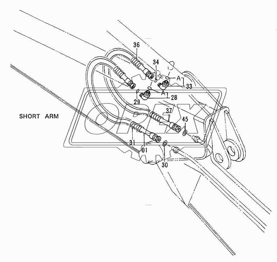 Front Pipings (2) (Short Arm)