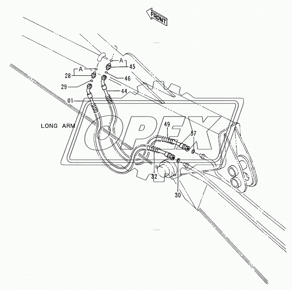 Front Pipings (2) (Long Arm)