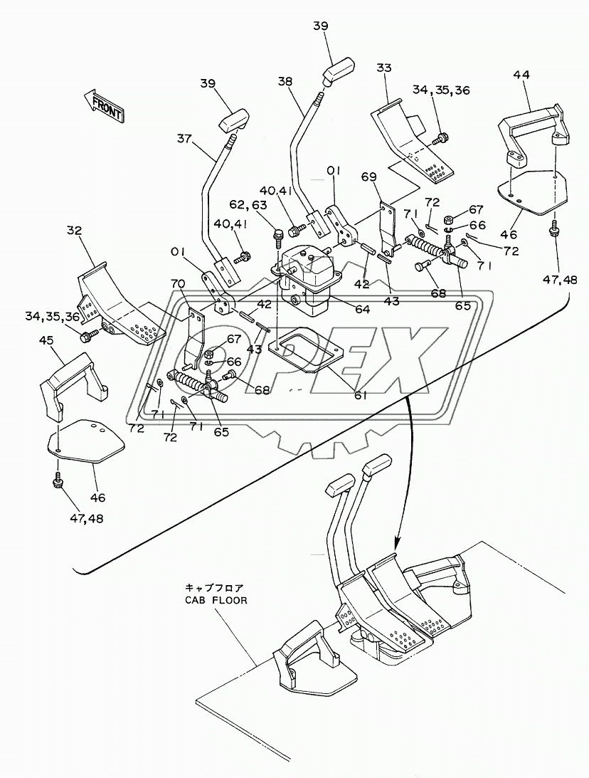 CONTROL LEVER (2) <SDX>