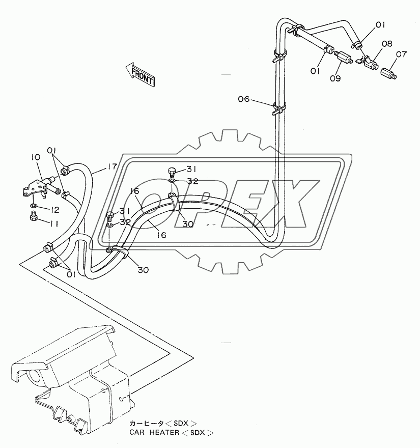 CAR HEATER PIPINGS <SDX>